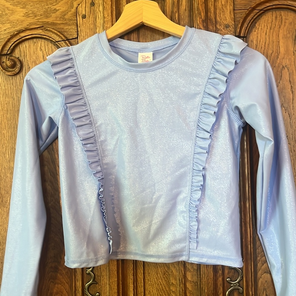 Ruffle Butts GIRLS' PRINCESS SEAM RUFFLE RASH GUARD - Picture 9 of 14